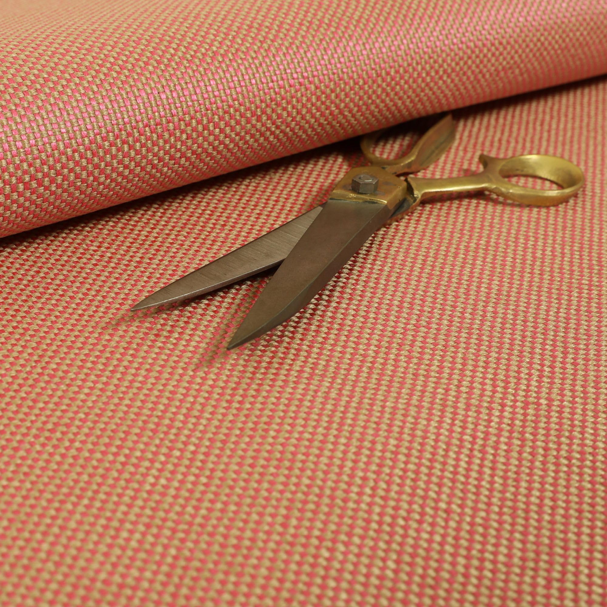 Redbrick Mill Fabrics Flame Retardant Dual Coloured Textured Chenille Weave Pink Brown Furnishing Upholstery Fabric (Per Metre) โ image 1