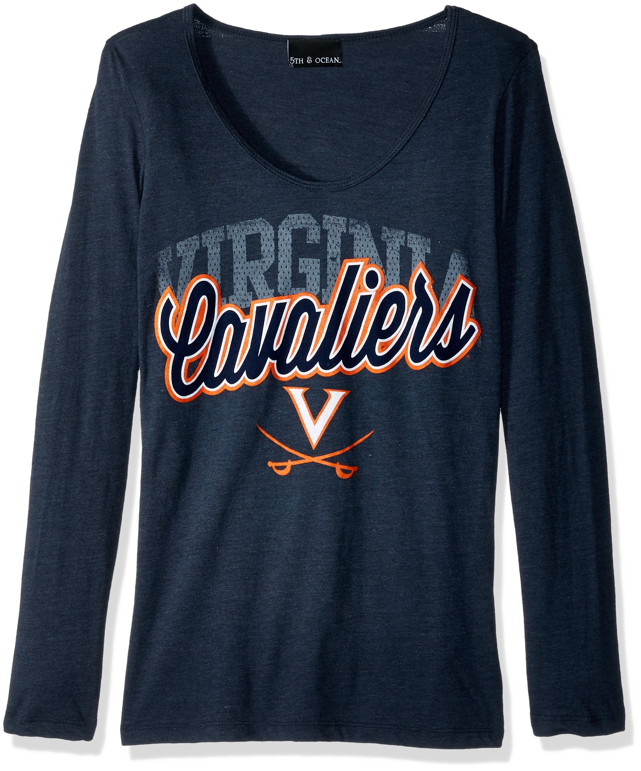 5th & Ocean NCAA womens Ladies Tri-blend long sleeve U-neck