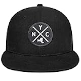 City Flat Brim Snapback Trucker Hat Mesh Hip Hop Flat Bill hat for Men & Women Unite State Adjustable Baseball Cap