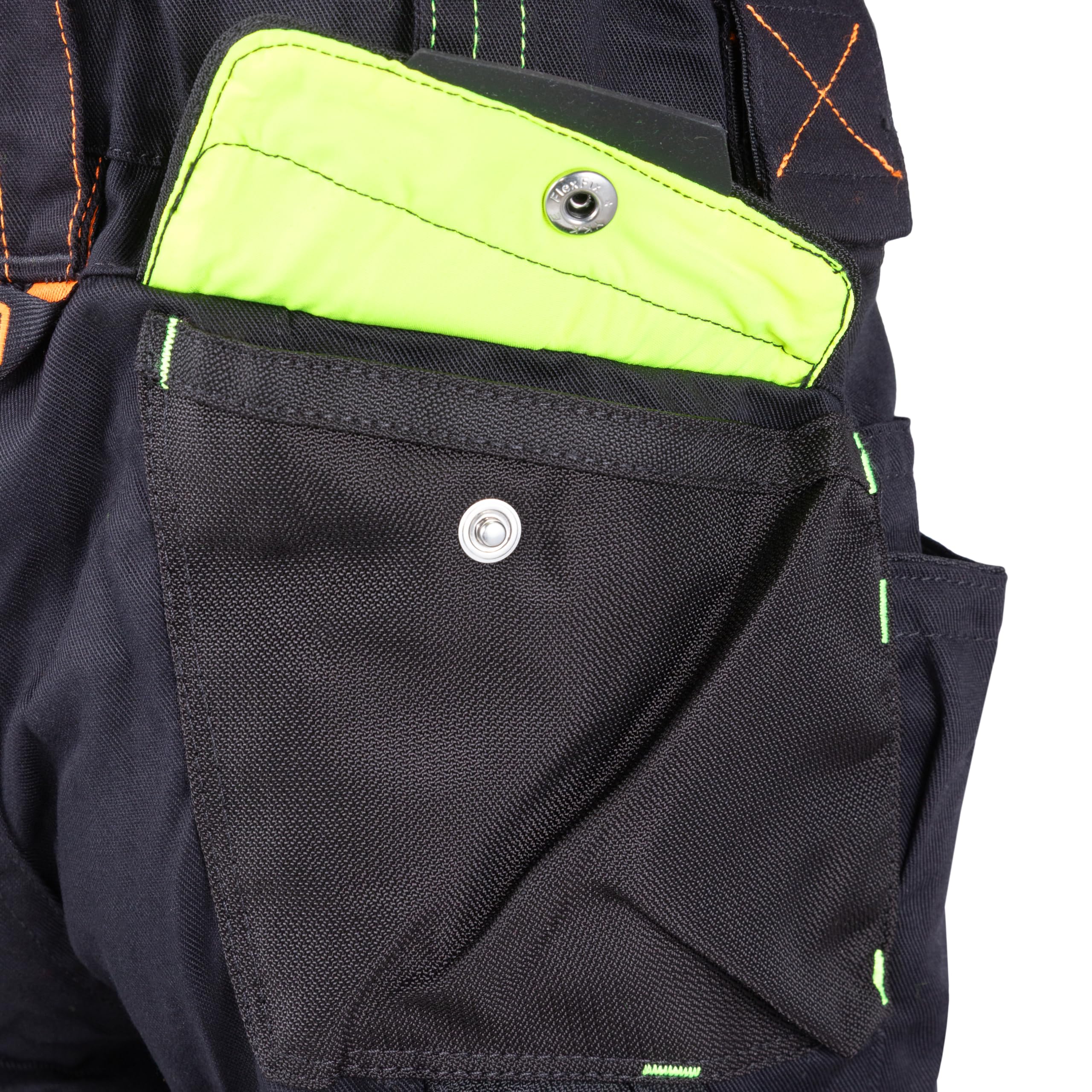 Engelbert Strauss E.S. Kinder Shorts Motion 2020 Arbeitshose Workwear (schwarz/warngelb, 146/152)