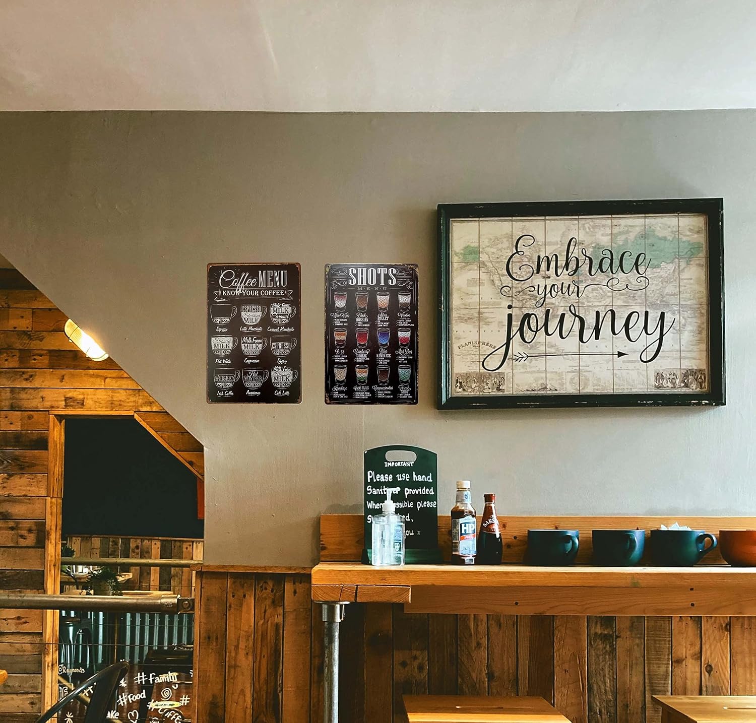 ERLOOD Coffee Menu Know Your Coffee Tin Sign Wall Retro Metal Bar Pub Poster Metal 12 X 8 image 2