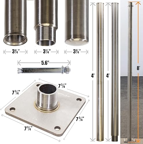 Miniatura 21 de ShadeMart Kit de accesorios de acero inoxidable de 10 pulgadas más cable resistente para toldo triangular con cable de extensión de 12 pies