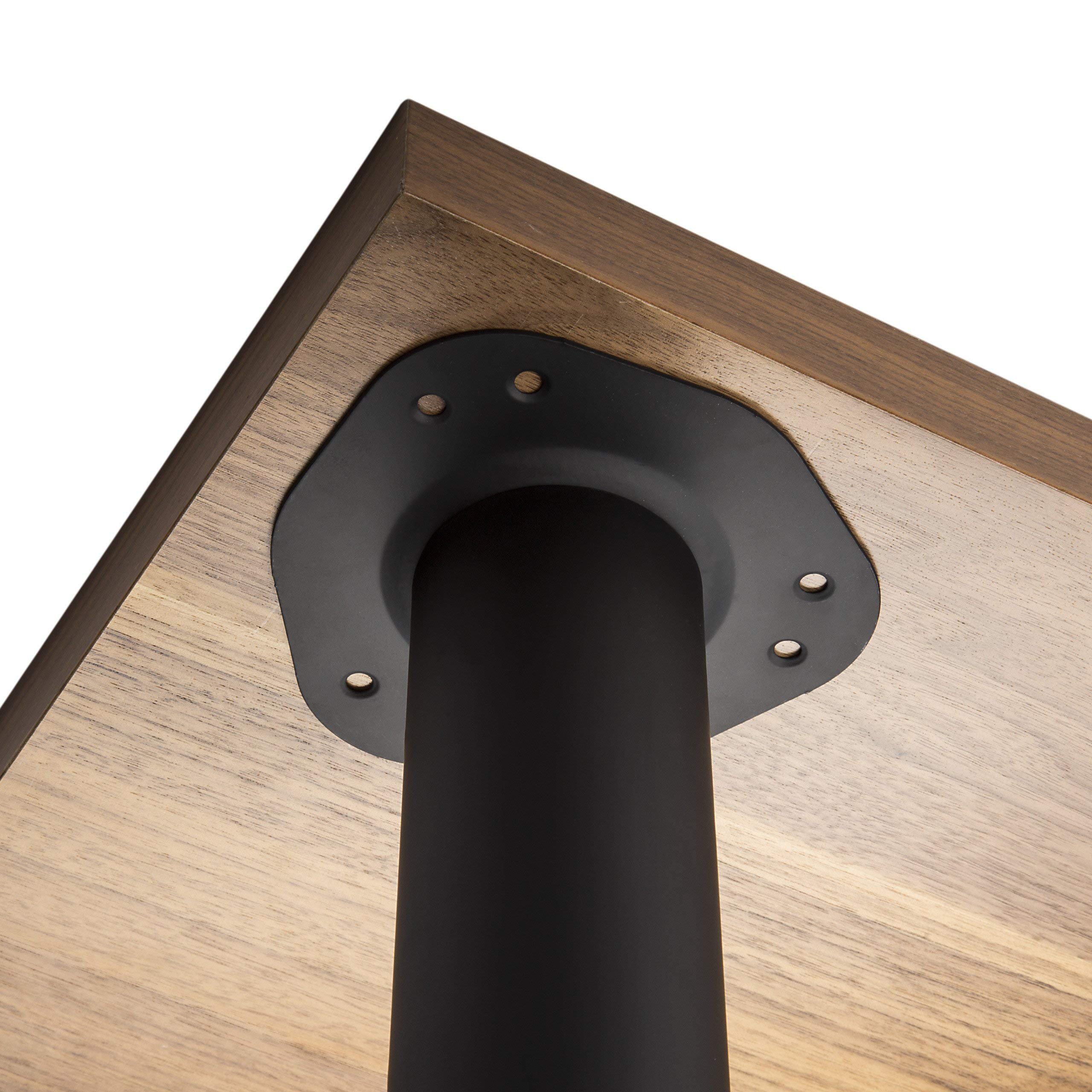 SOTECH Set da 4 x Gambe da Tavolo/Altezza 710 mm/Altezza Regolabile/Ø 60 mm/NERO/Portata fino a 75Kg per