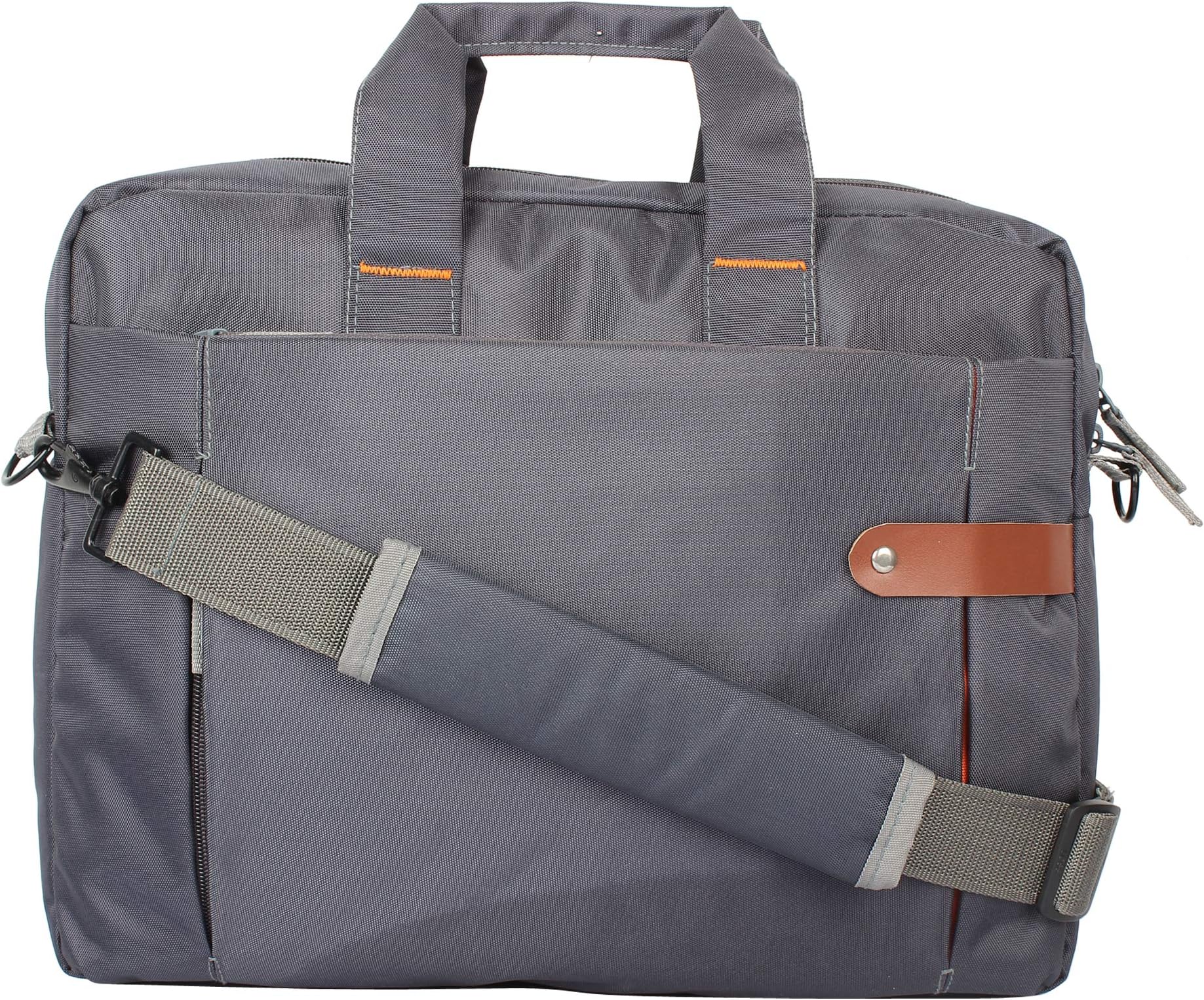The Blue Pink Polyester 16 Inches Grey Laptop Bag