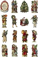 Vista 21 de Decoupage - Paquete de papel (35 hojas de 6 x 8 pulgadas), aldeas victorianas frías de invierno y cielos nocturnos increíbles, Navidad, FLONZ