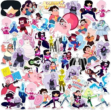 Steven Universe 50ct Vinyl Large Deluxe Stickers Variety Pack Die Cut Decals for Laptop, Water Bottle, Scrapbooking, Tablet, Indoor/Outdoor
