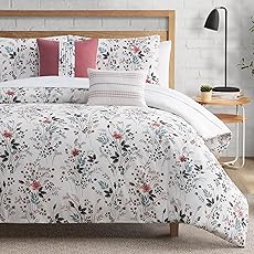 Lucky Brand Clarie Floral Comforter Set with Pillows - Twin/Twin XL Size - 5 Piece Luxurious Bedding Ensemble