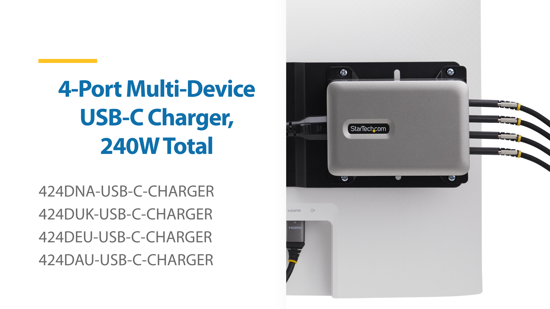 Amazon.com: StarTech.com 4-Port USB-C Charging Station, 240W GaN
