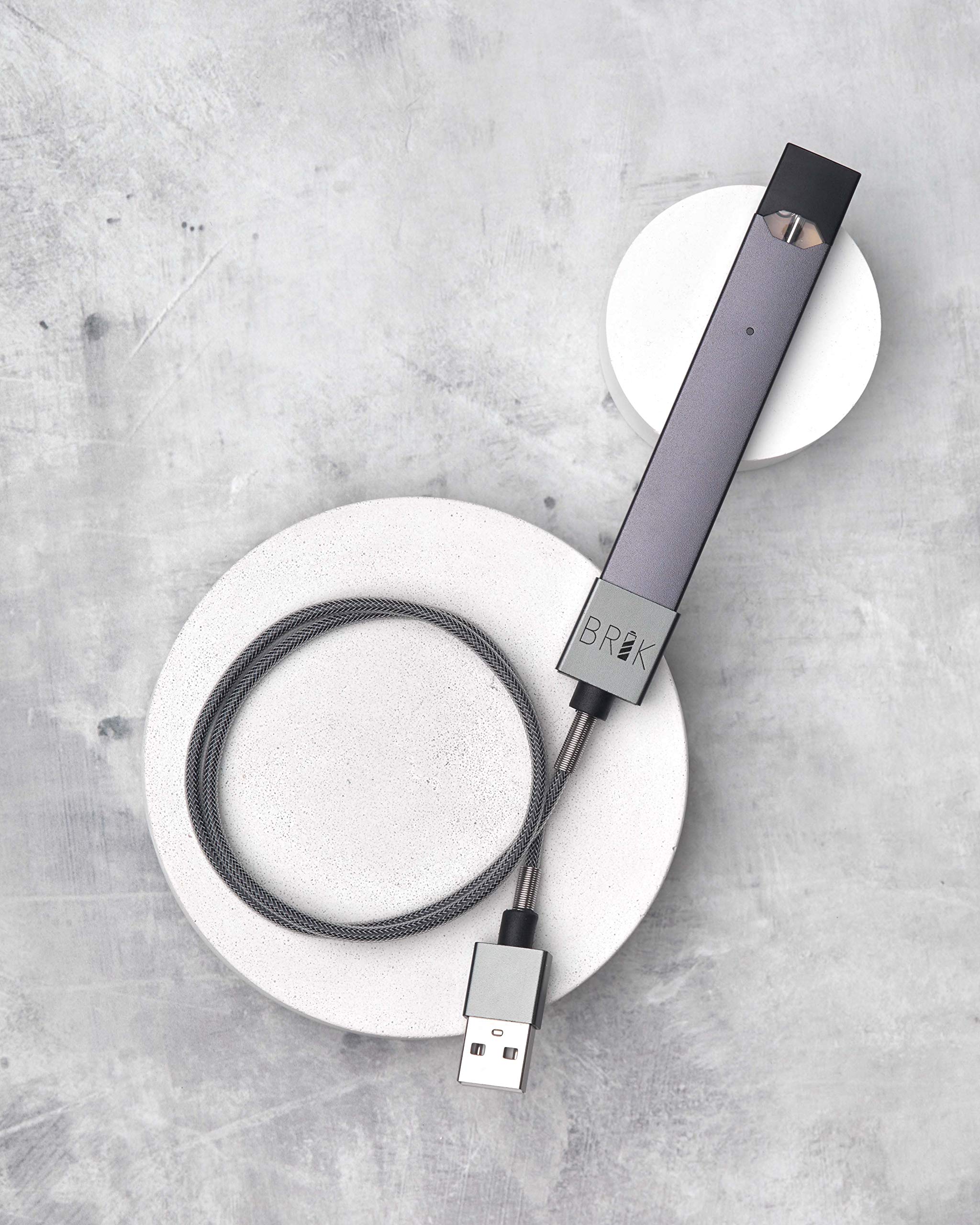 Brik Usb Juul Charging Cable Kit Brik Portable Charger For Juul Power Bank  Pod Storage Steel Gray Cashback Rebates Juul Charger Australia