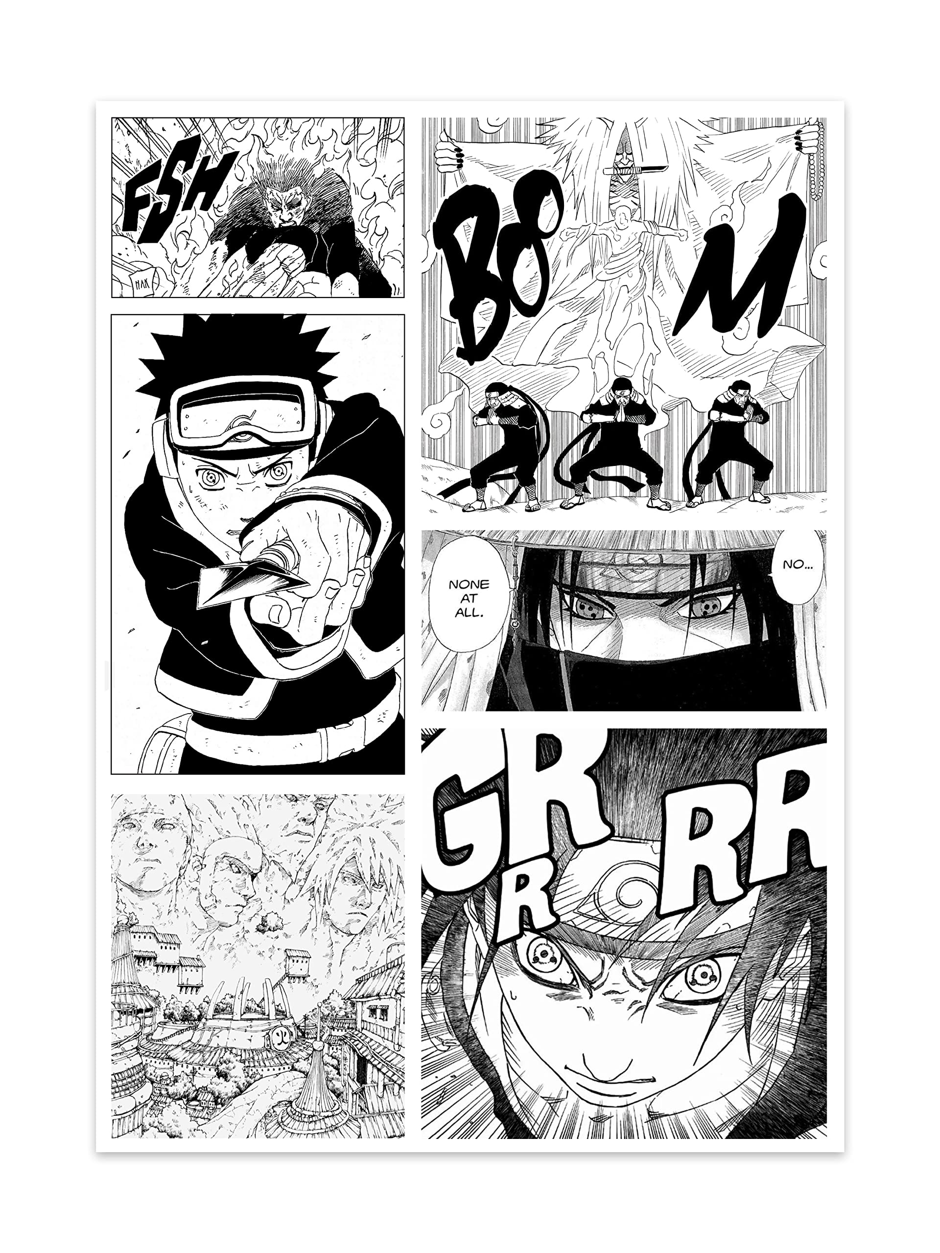 FADDY NATIVE Anime Inspired Shinobi Manga Panel 17 Waterproof Non-tearable Wall Posters 125 Micron sheet Size A3 (16.5x11.7 inch)