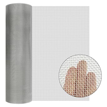 LABALPHA Heavy Duty 304 Stainless Steel Screen, 20 Mesh Stainless Steel Screen 19.6 inch X 4 ft(50cm X 122cm), Wire Diameter 0.5mm, Hard and Heat Resisting