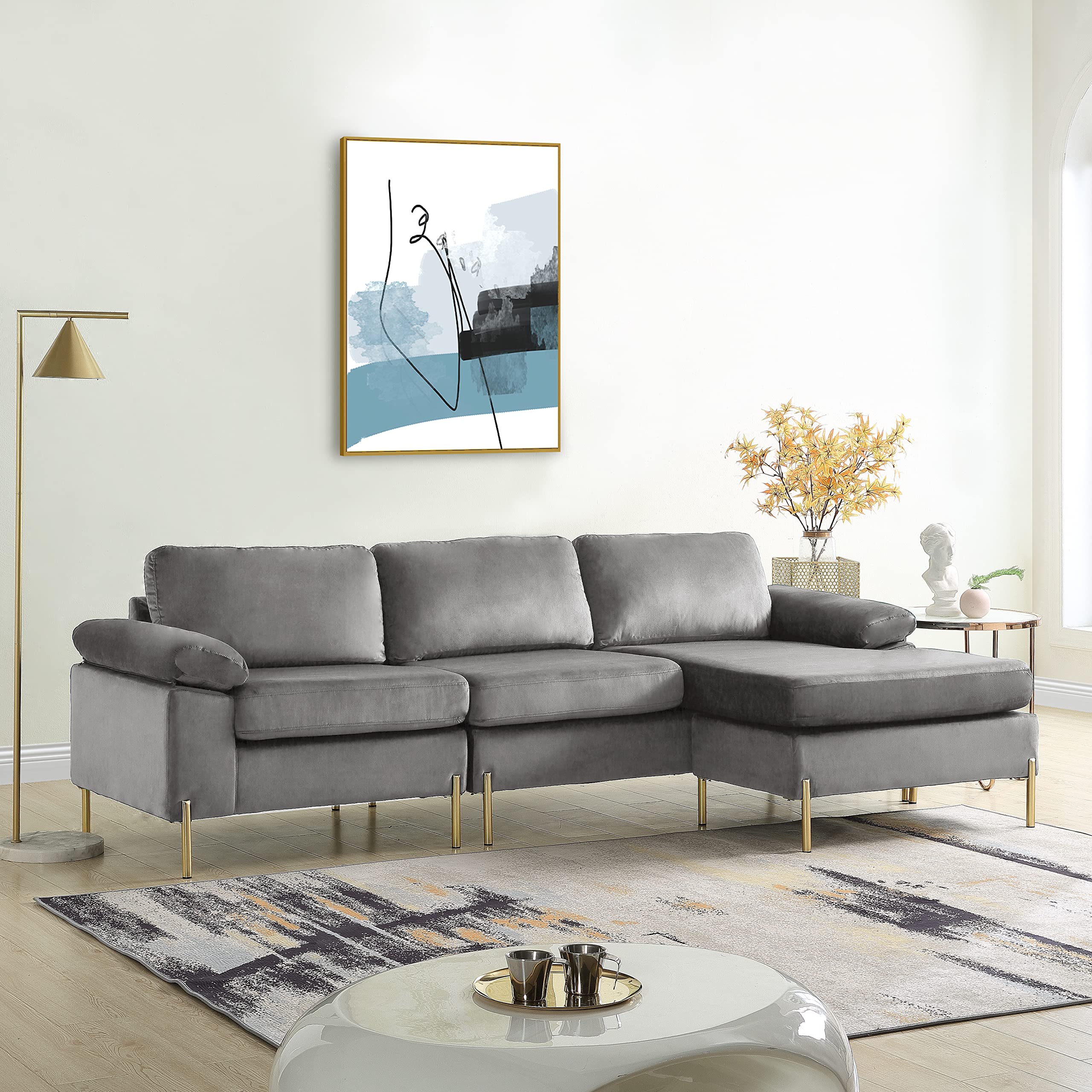 Devion FurnitureNaza Sectional, Gray