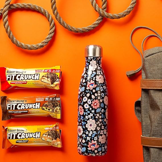 FITCRUNCH Snack Size Protein Bars, Designed by Robert Irvine, 6-Layer Baked Bar, 3g of Sugar, Gluten Free & Soft Cake Core (18 Bars, Chocolate Peanut Butter)