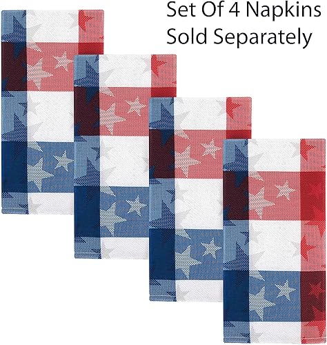 Miniatura 4 de Newbridge Mantel rectangular de tela, 52 x 70 pulgadas, estrellas lanzadas americanas, para interiores y exteriores, resistente a las manchas y a