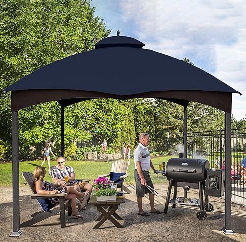 Miniatura 6 de SCOCANOPY Parte superior de repuesto para el cenador Lowe's modelo #GF-12S004B-1 / GF-12S004BTO/GF-12S004BTO (azul marino Ripstop)