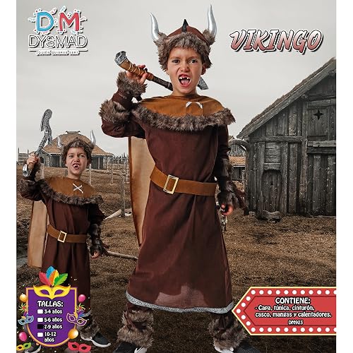 Juguetutto - Disfraz Vikingo para niños (3-4 años)