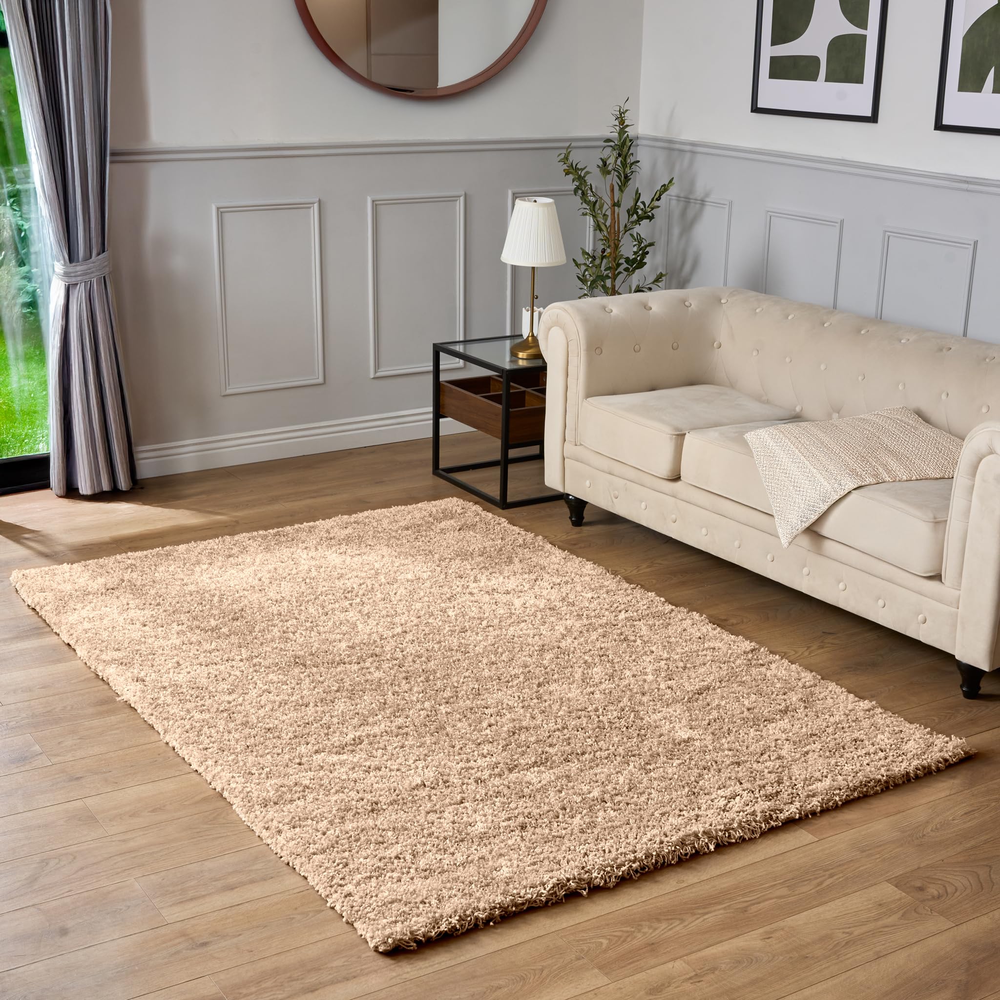 Bravich Navy Blue Shaggy Rug 80 x 150cm (2'7" x 4'11") 5cm Pile Medium Thick Fluffy Living Room Hessian Backed Washable — view 37