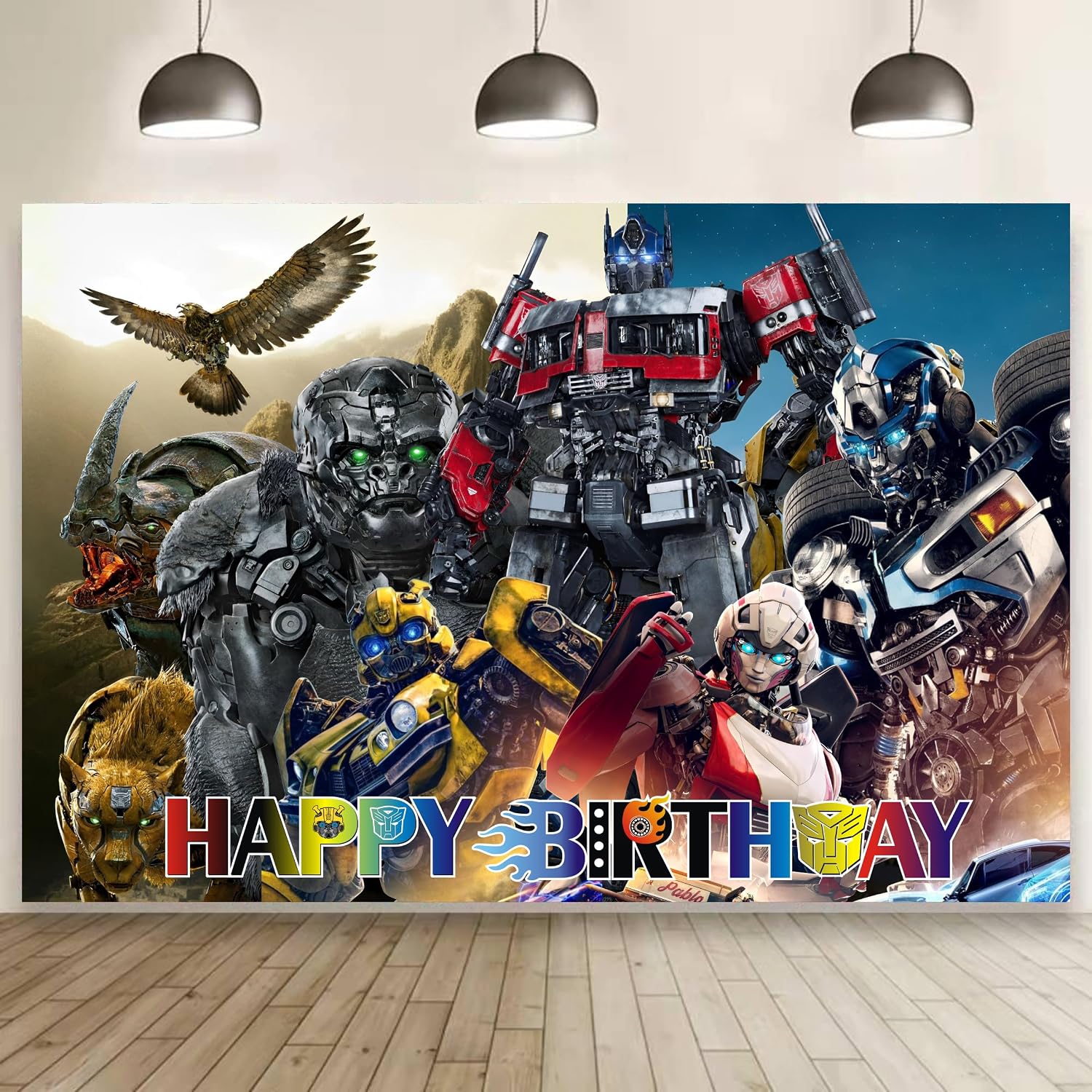 J-G Happy Birthday Backdrop for Boys Girls, 5x3ft