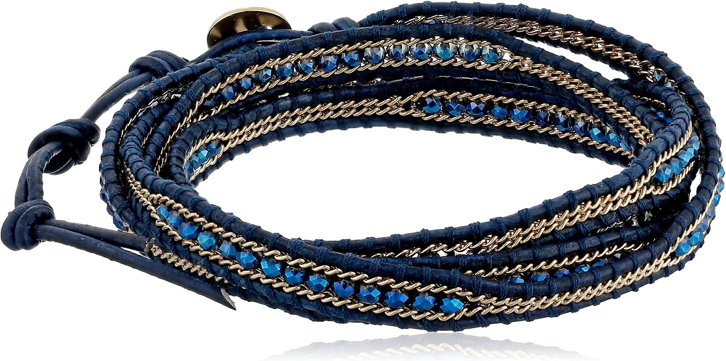 Chan Luu Allure Gold-Plated Chinese Crystal Five-Wrap Bracelet