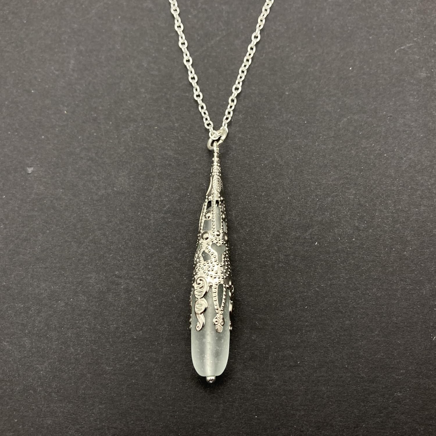 Handmade Sea Glass Necklace, Hawaiian Jewelry For Women, Long Teardrop necklace, Sea Glass Jewelry For Women, Birthday Gift For Girls