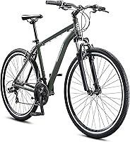 Schwinn GTX 700c Comfort Hybrid Bike for Men & Women - Dual Sport Aluminum Frame, 21-Speed, Suspension Fork
