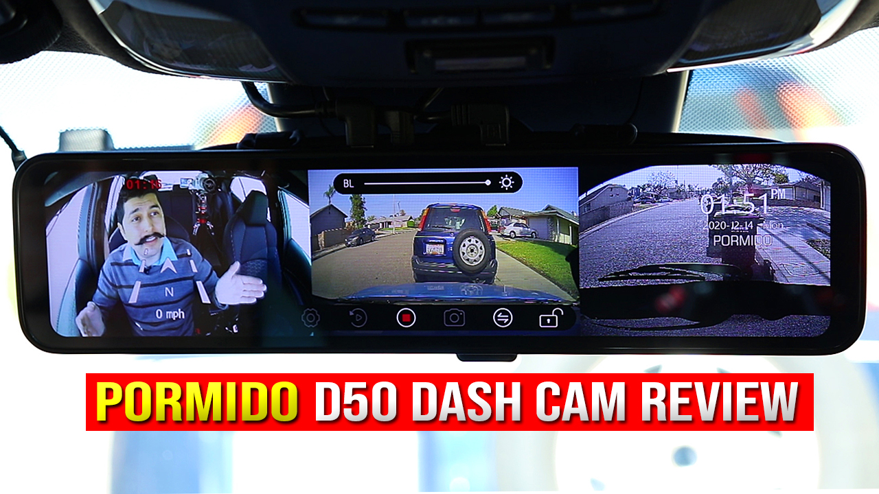 Watch Pormido D50 Triple Mirror Dash Cam Review on Amazon Live