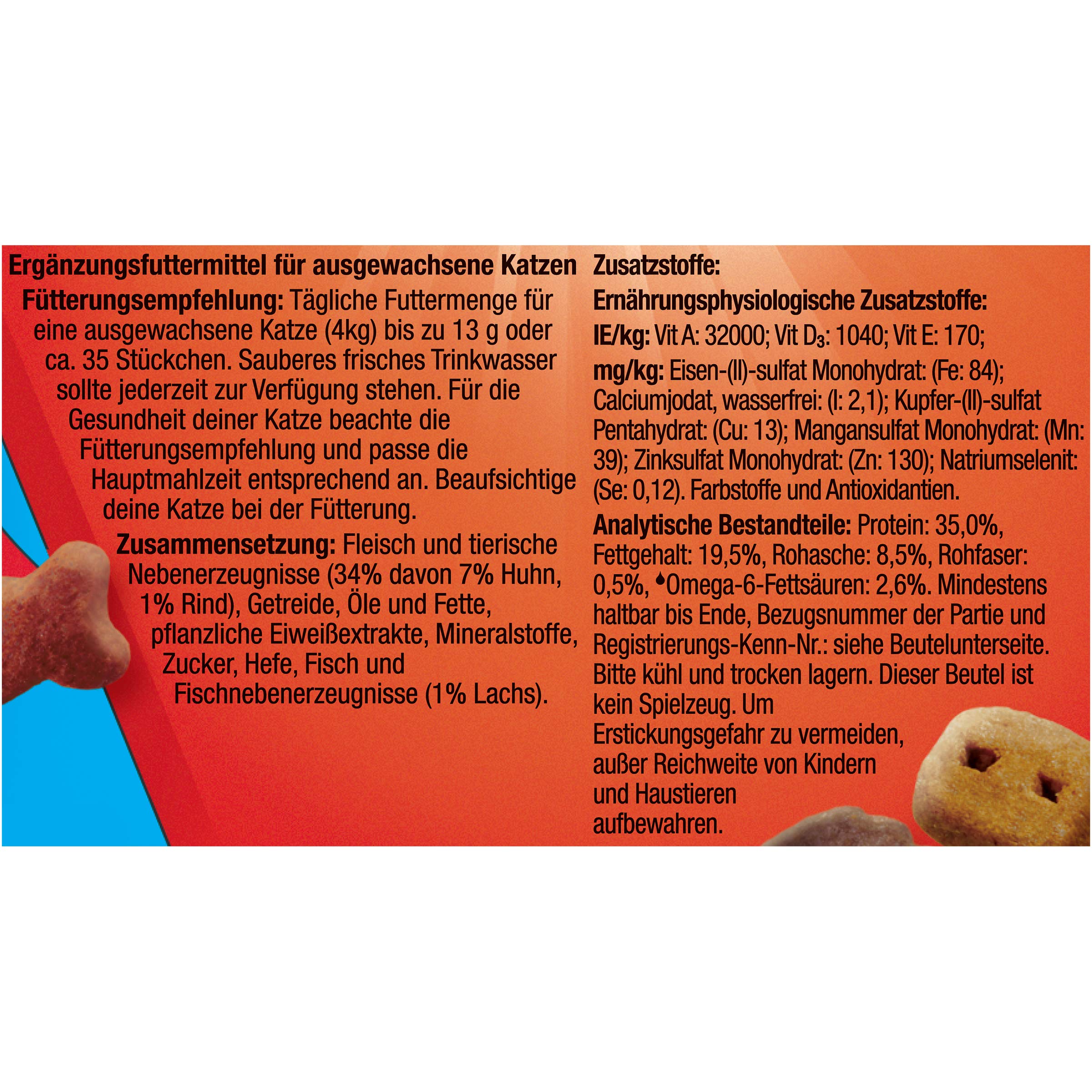 Felix Golosinas para Gatos Knabber Mix, Pack de 8 (8 Paquetes de 60 g)