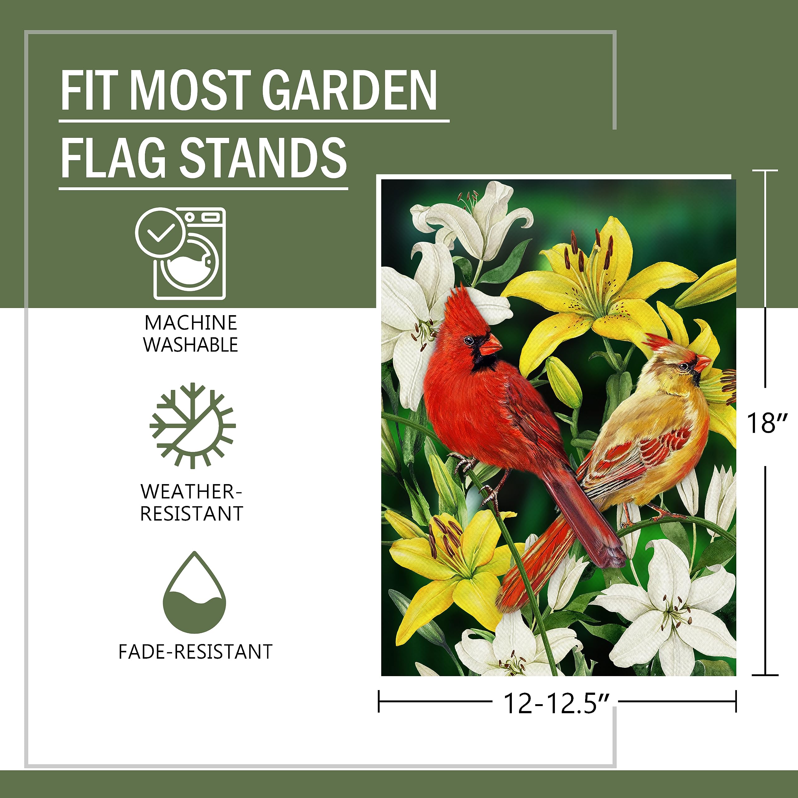 Gartenflagge Mit Traktor-Motiv – Doppelseitig Bedruckt, Wetterfest & Rustikal (30,5 X 45,7 Cm) Für Haus, Hof & Bauerngarten