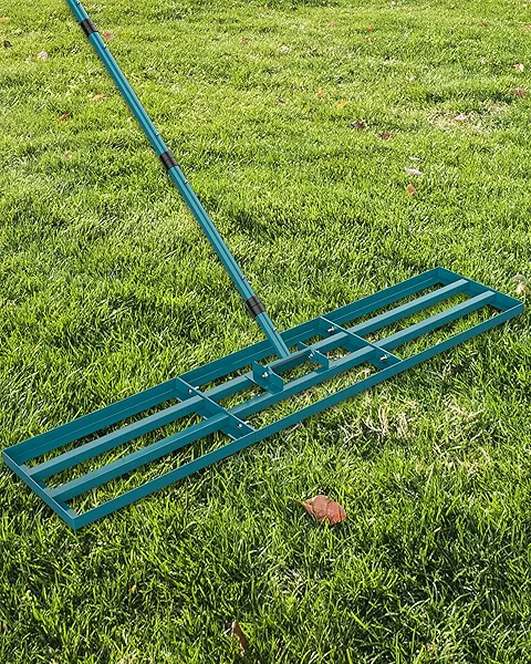 Lawn Leveling Rake, 45x10 Inch Yard Leveling Rake for Soil with 78'' Adjustable Steel Handle, Level Soil Sand Dirt Ground Surfaces Easily, Ideal for Backyard, Garden, Golf Course, Pasture, Farm
