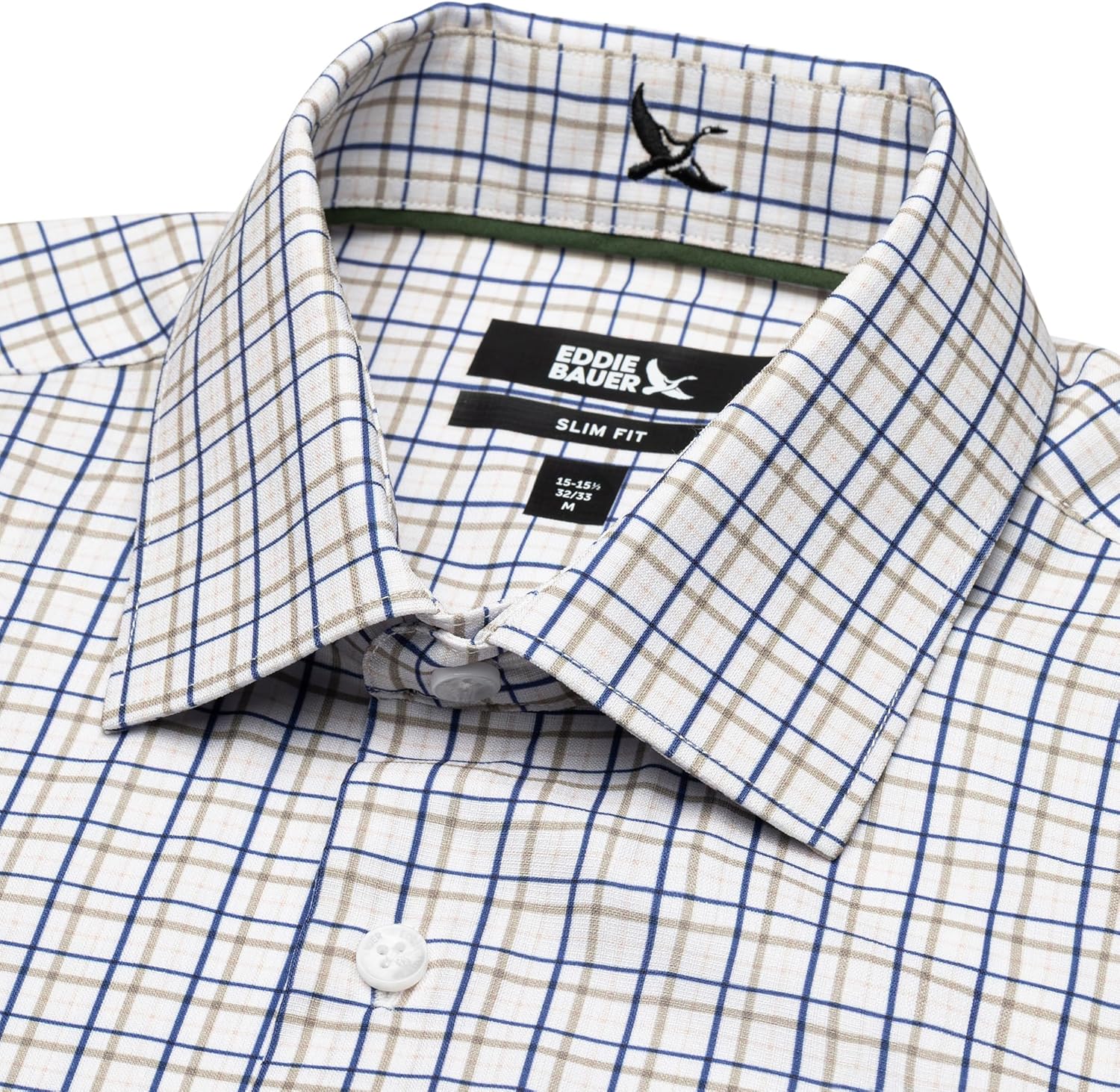 Eddie Bauer Slim Fit Long Sleeve Flax Dress Shirts for Men - Wrinkle Free Long Sleeve Spread Collar Mens Shirt - Image 5