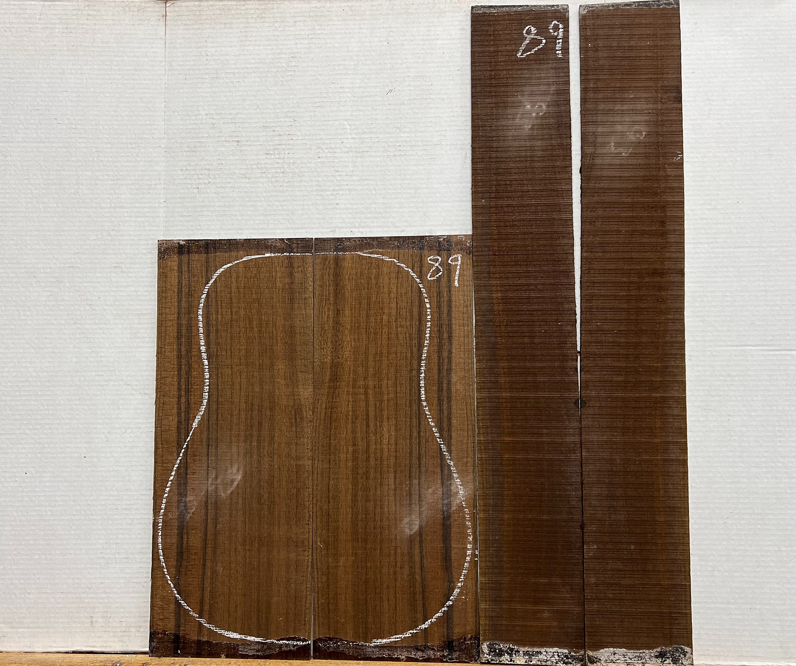 Exotic Wood Zone | Indian Laurel Dreadnought Guitar Back and Side Sets Luthier Tonewoods # 89