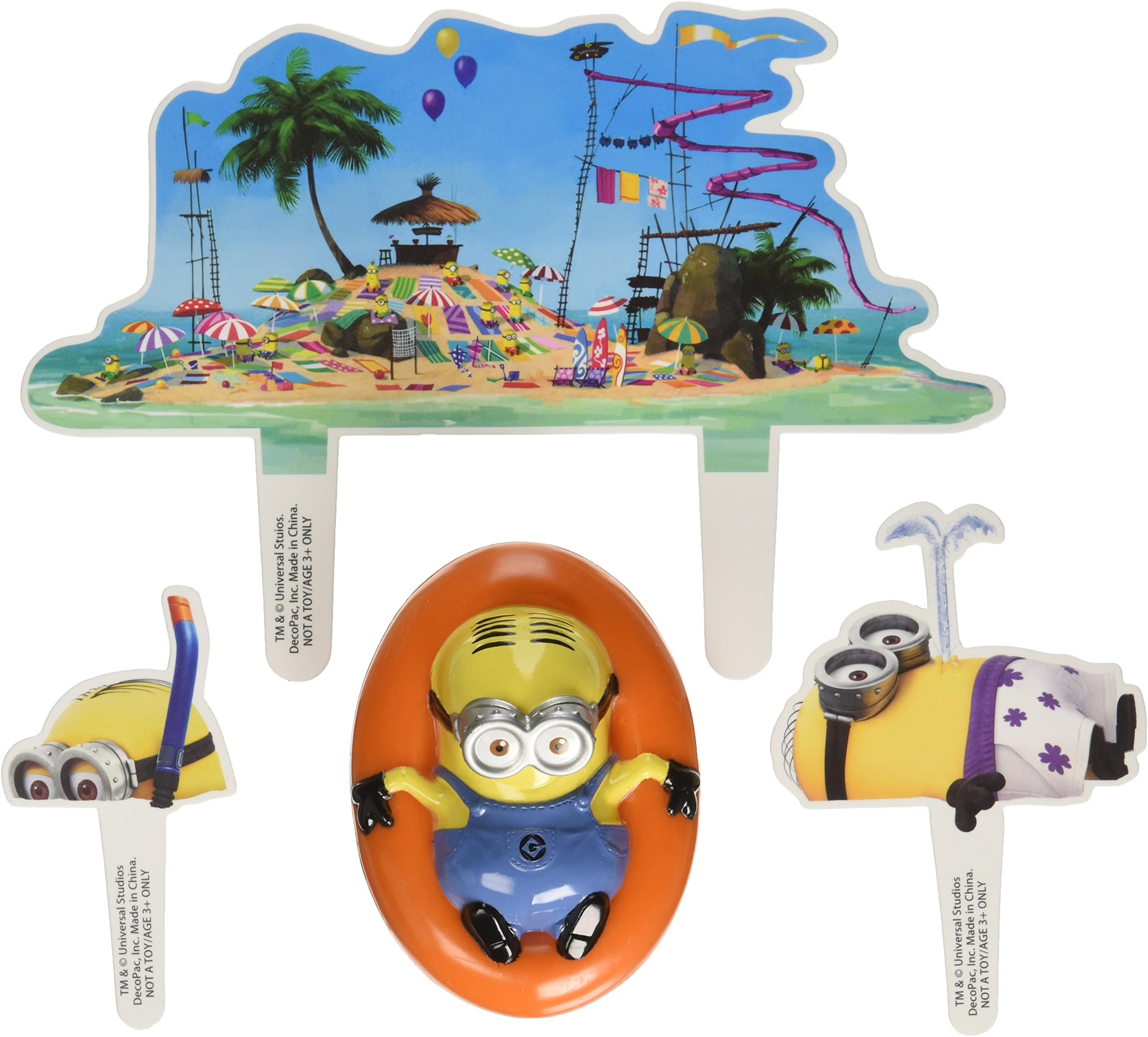 DecoPacDespicable Me Beach Party DecoSet Cake Decoration.