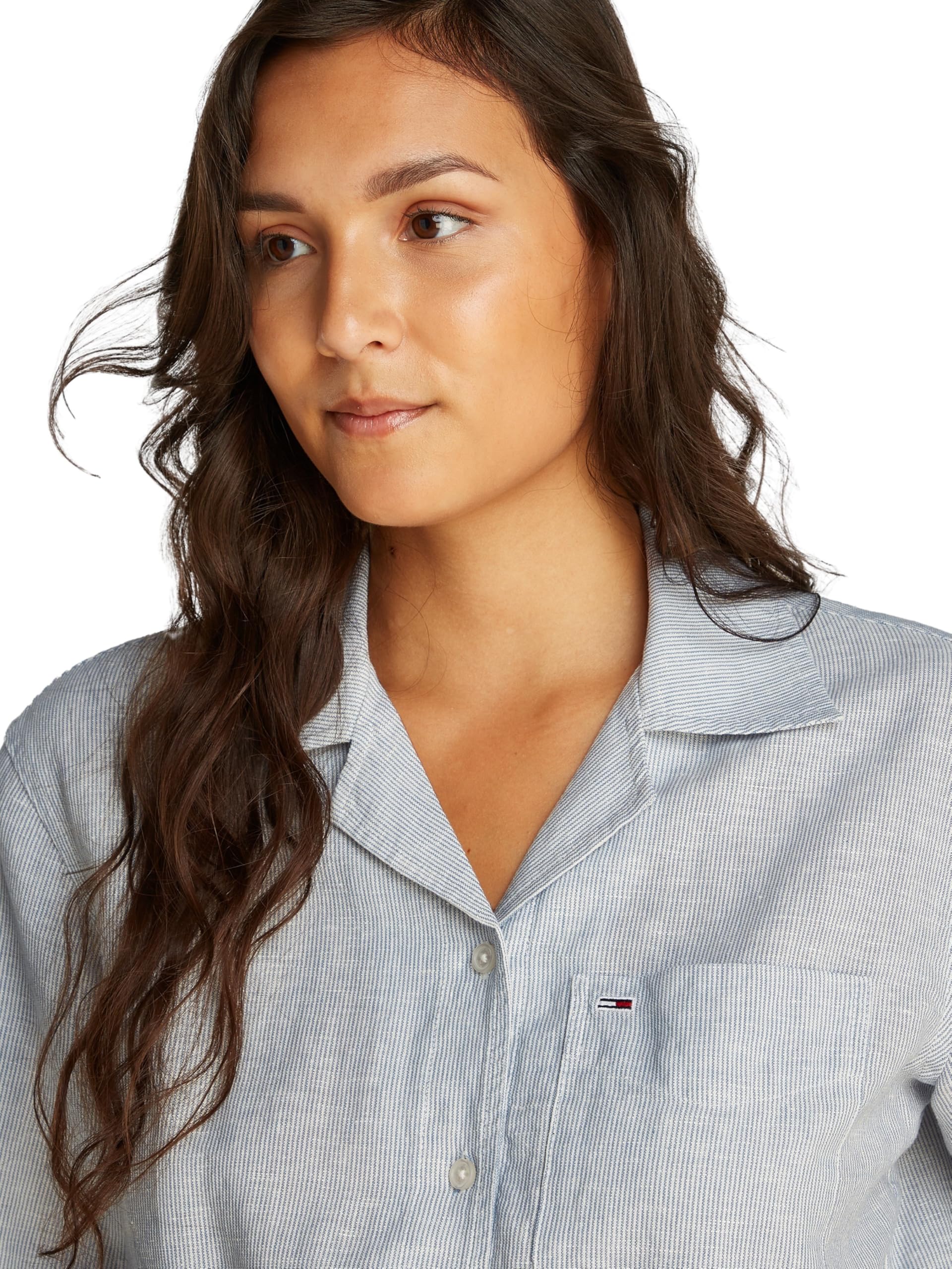 Tommy Jeans Donna Camicia Linen Cropped