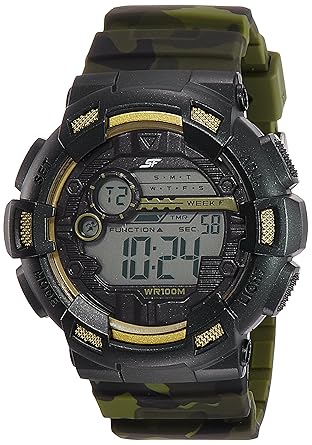 SF Carbon Digital Black Dial Mens Watch-NL77053PP02