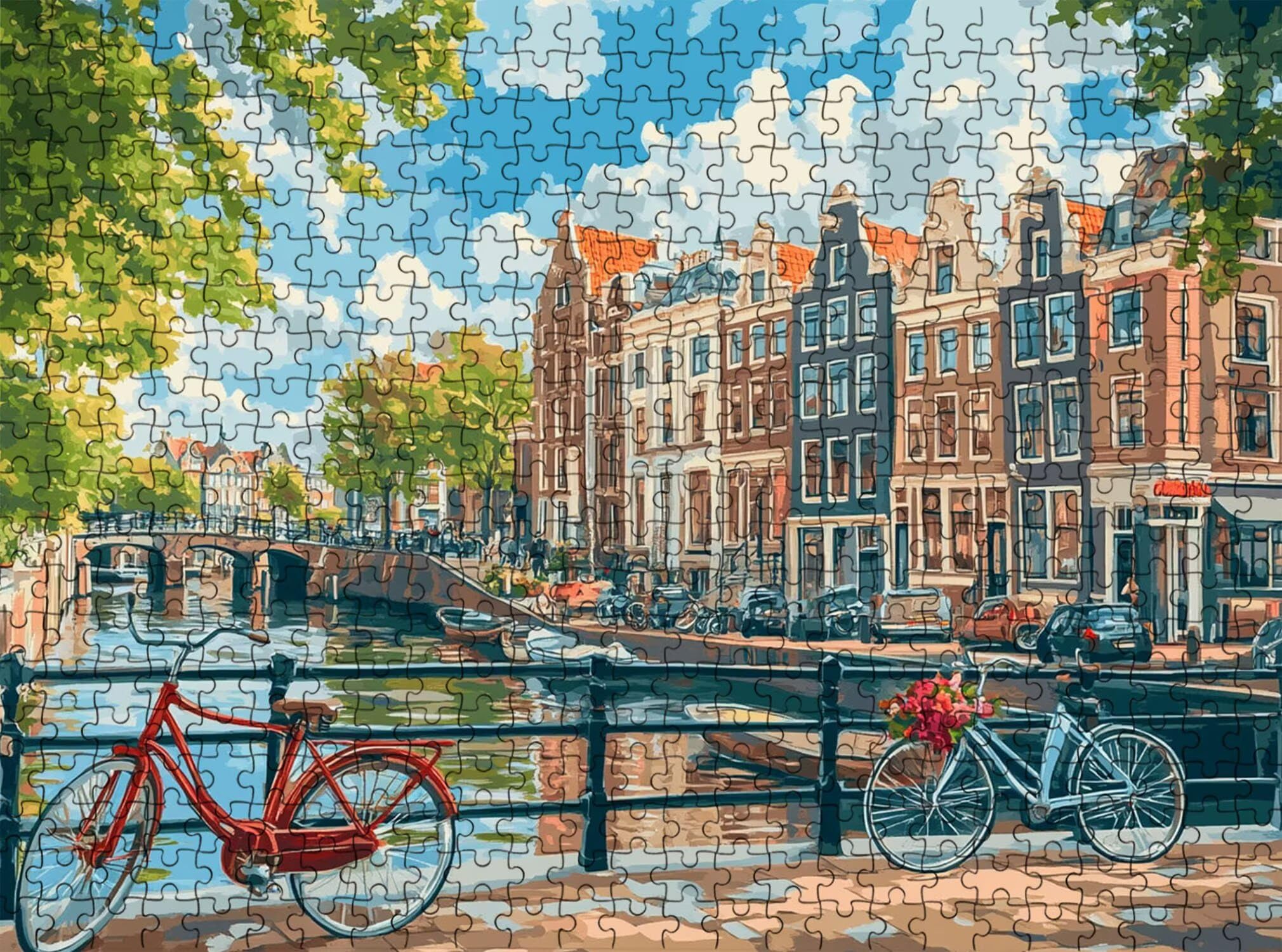 fumetti città Puzzle 1000 Pezzi per Adulti, Puzzle in Legno - Collezione Classica con Poster Incluso - Sfida di Concentrazione e Passatempo Antistress, Gioco Educativo per Famiglia, 75 x 50 cm f0-667