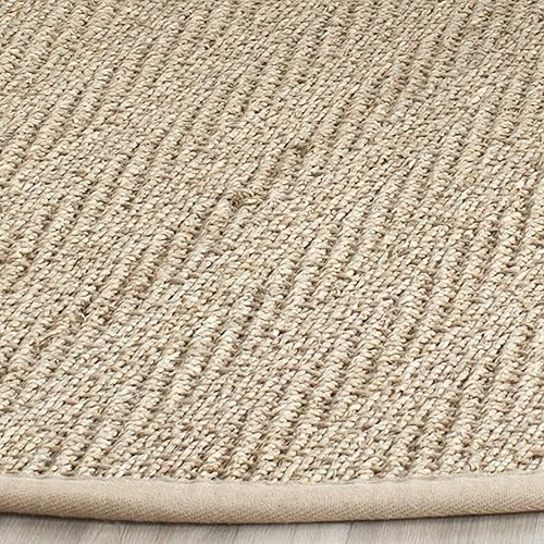 Miniatura 309 de Safavieh Colección de fibra natural NF115P - Alfombra (fibra natural), color gris, Fibras naturales beige, (Natural/Beige),Natural/Negro,Natural