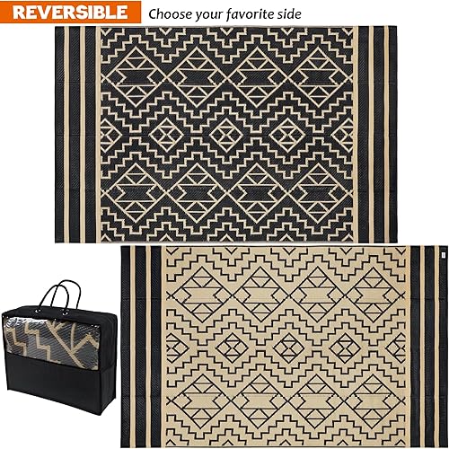 Miniatura 74 de SAND MINE Alfombras reversibles, alfombra de paja de plástico, alfombra de área moderna, alfombra de pavimento grande y alfombra para exteriores