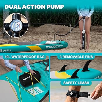 Starcity 11'x34*6" Blow Up Paddle Board, Inflatable Paddle Board