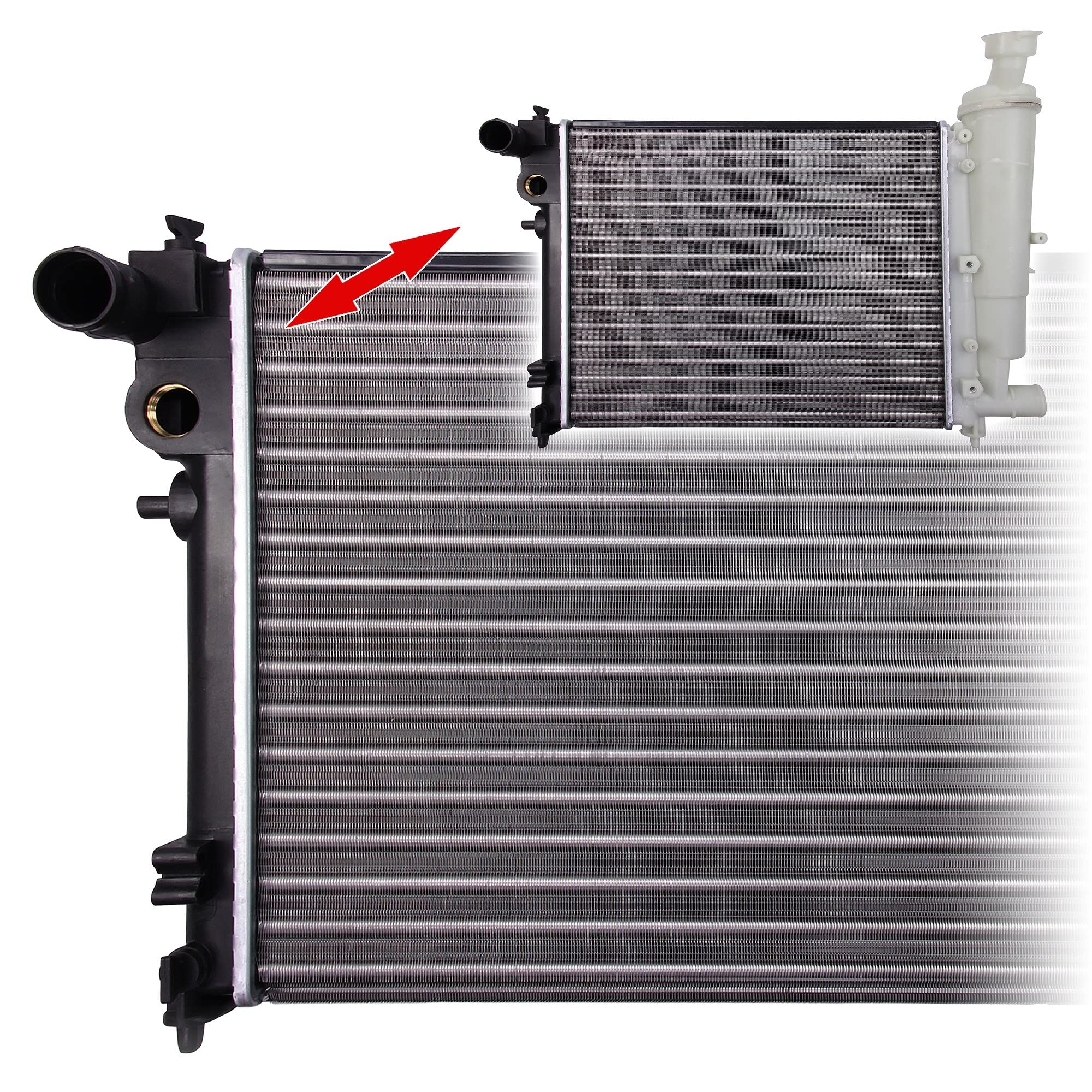 1x Radiatore acqua motore compatibile con CITROËN SAXO (S0 S1), | Compatibile con: CITROËN SAXO, LADA SAMARA, PEUGEOT 106 I, 106 II
