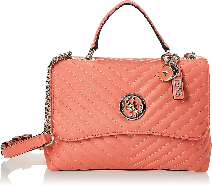 Guess Women's Blakely Top Handle Flap Top-Handle Bag - Coral : Guess:  Amazon.ca: Clothing, Shoes u0026 Accessories