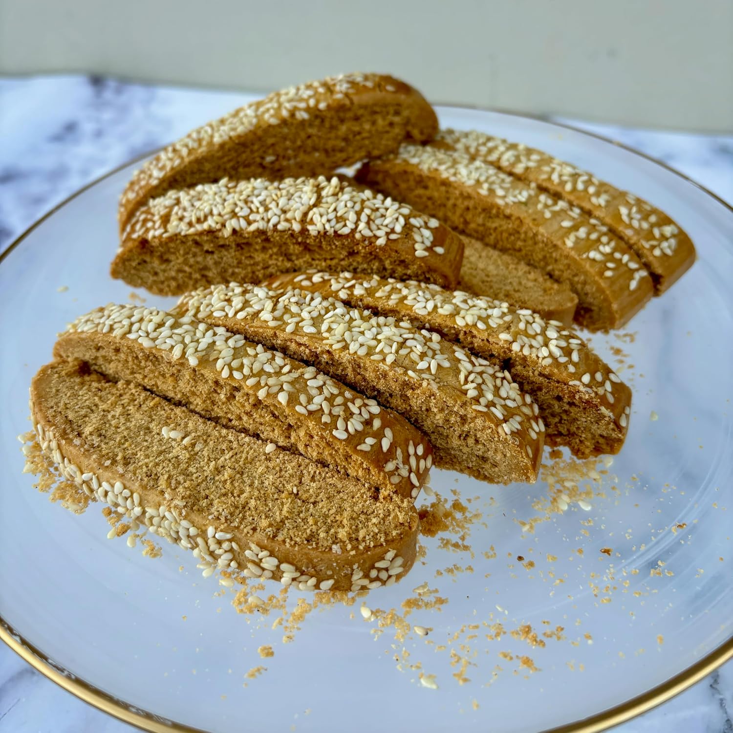 Paximadia Hand Made Traditional Greek Biscotti Cookies (16 oz)
