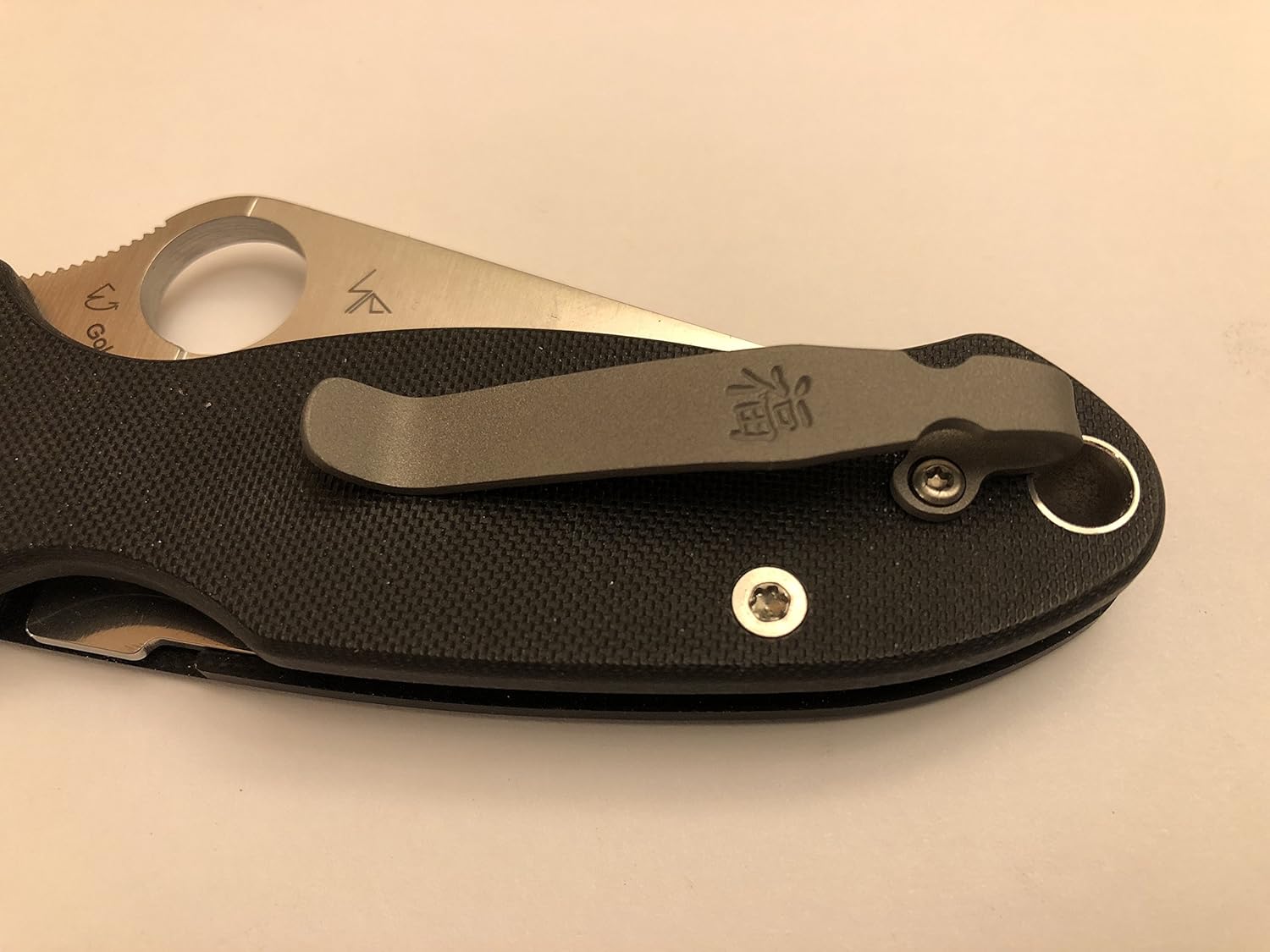 Titanium Deep Carry Pocket Clip For Spyderco Delica 4 FRN Para 3 Paramilitary 2 Yojimbo 2 Folder