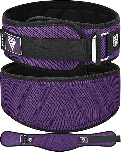RDX Cinturón de levantamiento de pesas, soporte lumbar acolchado curvado para la espalda, fitness, entrenamiento de ejercicio, culturismo,