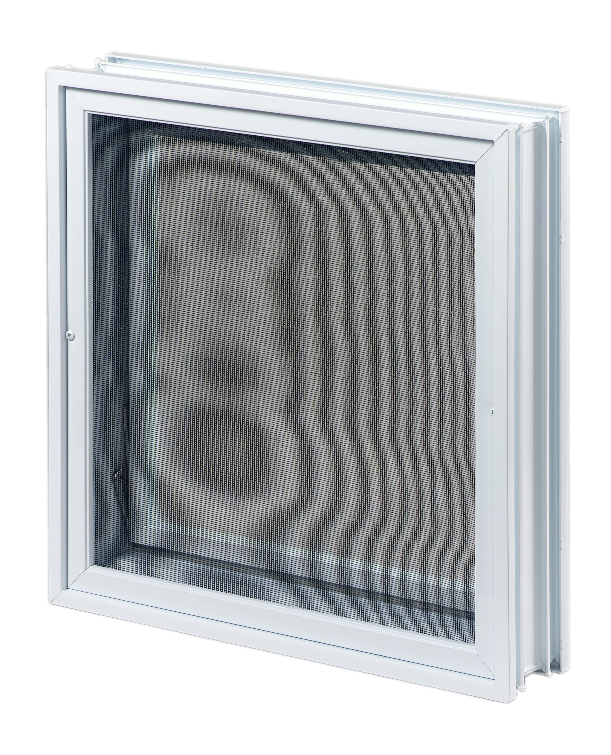Finestra di ventilazione da inserire in una parete di vetromattoni o muratura | Dimensioni cm 38,4X38,4X8 | Unità di vendita 1 finestra