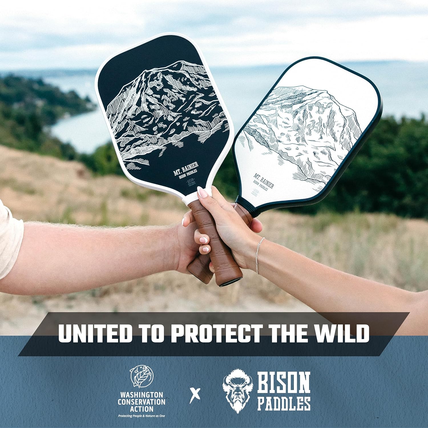 Bison Paddles: Carbon Fiber Pickleball Paddle Set of 2 - National Parks Edition | Durable Unibody Construction | Textured Carbon Fiber Surface | Every Purchase Helps Fund National Parks