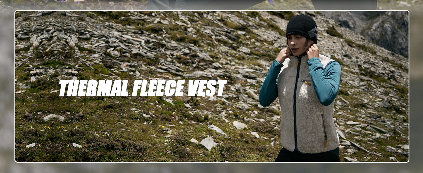 Pioneer Camp Dames fleecevest mouwloos – superwarm teddybont vest met opstaande kraag en ritssluiting voor herfst, wandelen, skiën, teal blue, M