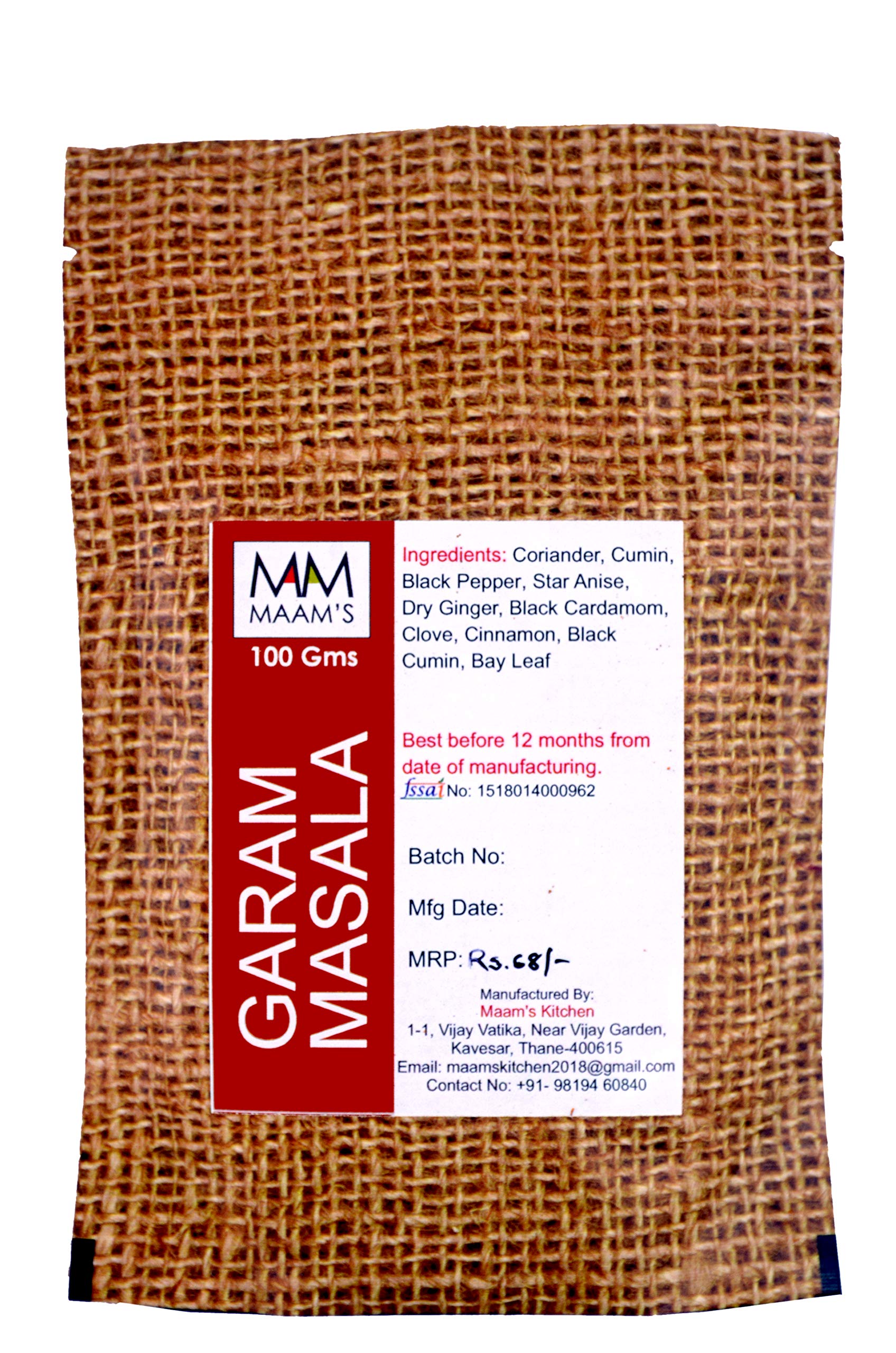Maams Garam Masala 100 GMS (Pack of 1) (B07VY561NF) Amazon Price History, Amazon Price Tracker