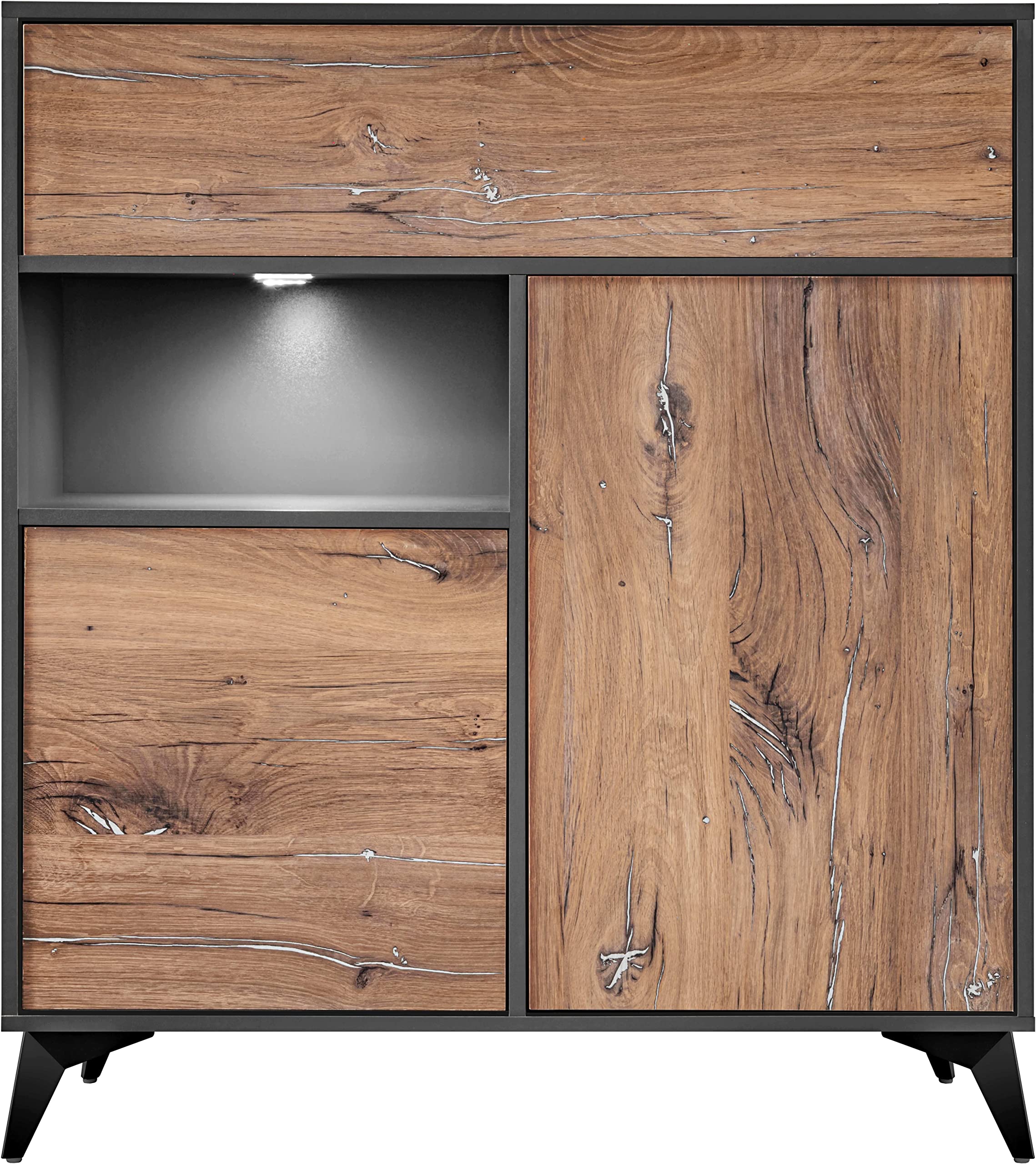 Komodee Commode Orvieto 3D A1 Chene/Anthracite 100x113,5x40 cm
