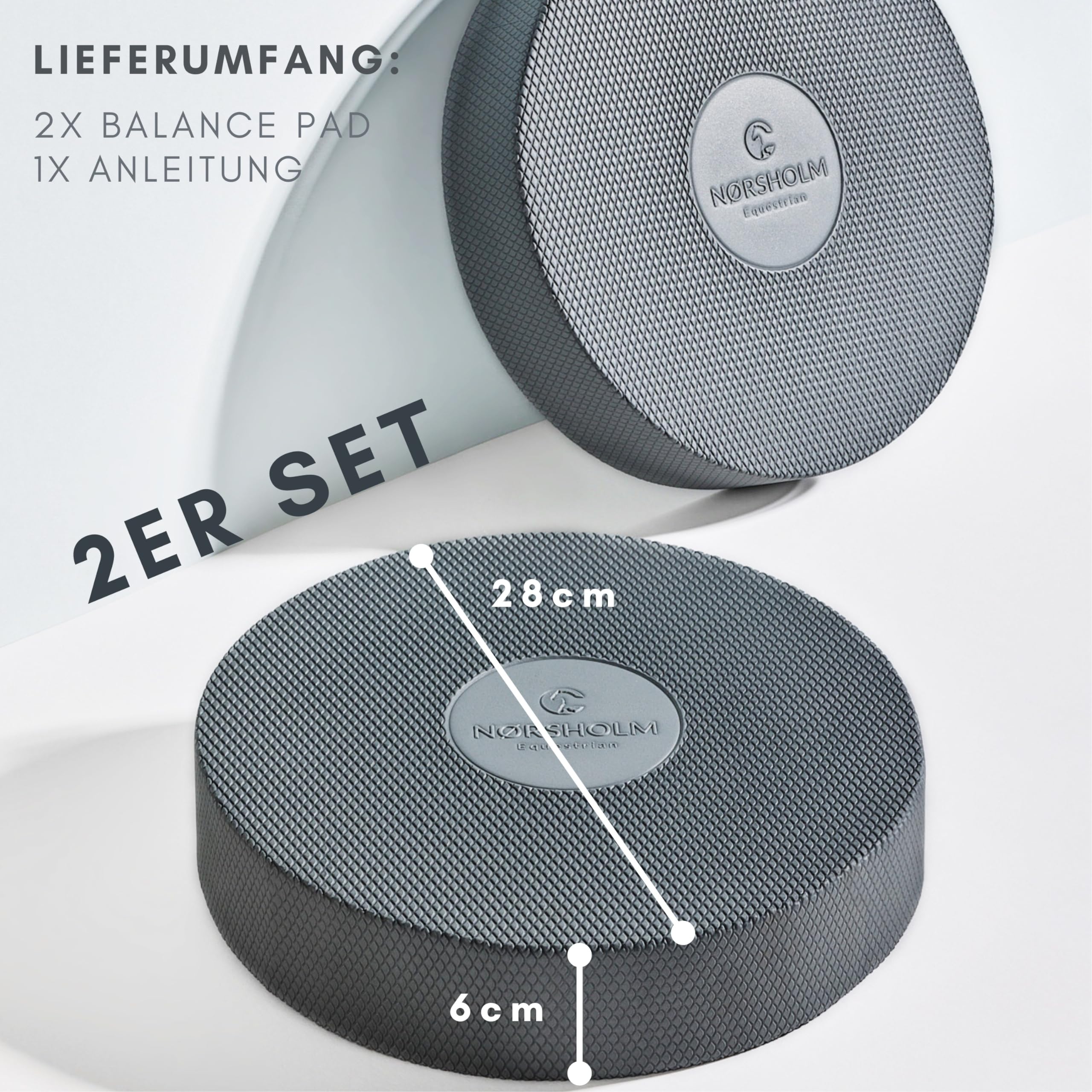 Juego de 2 almohadillas de equilibrio para caballos, accesorios para el trabajo en el suelo con caballos, 2 almohadillas de equilibrio para entrenamiento variable y empleo para