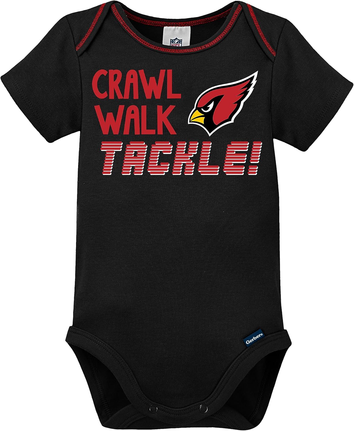 Gerber NFL Unisex-Baby NFL Team 3 Pack Short Sleeve Onesie Bodysuit